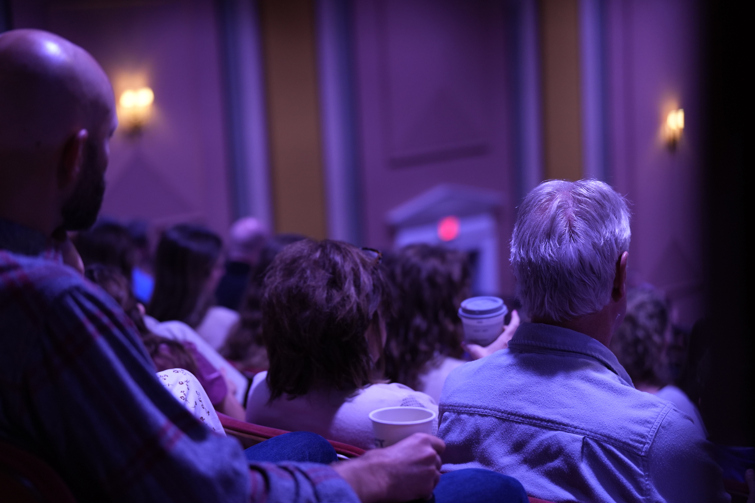 A group of worshipers fill the rows of a north Georgia church plant's worship service