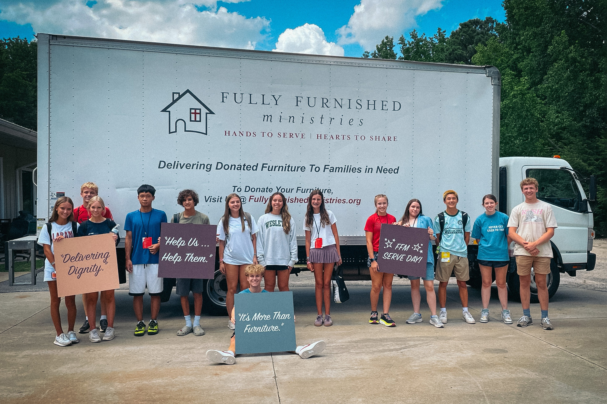 Students serving with Fully Furnished Ministries