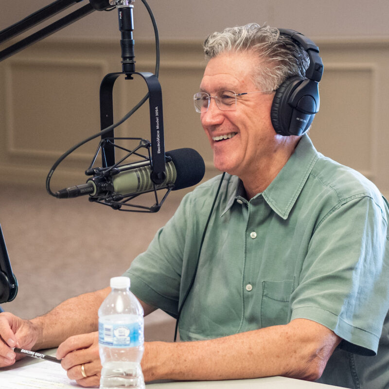 Teacher Bob Cargo on an episode of the Digging Deeper podcast