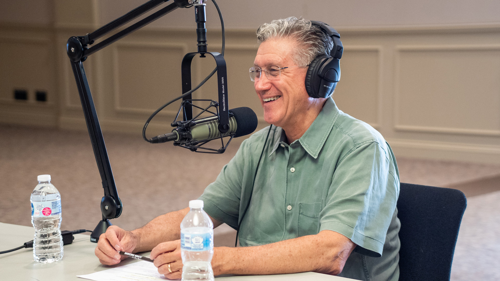 Teacher Bob Cargo on an episode of the Digging Deeper podcast