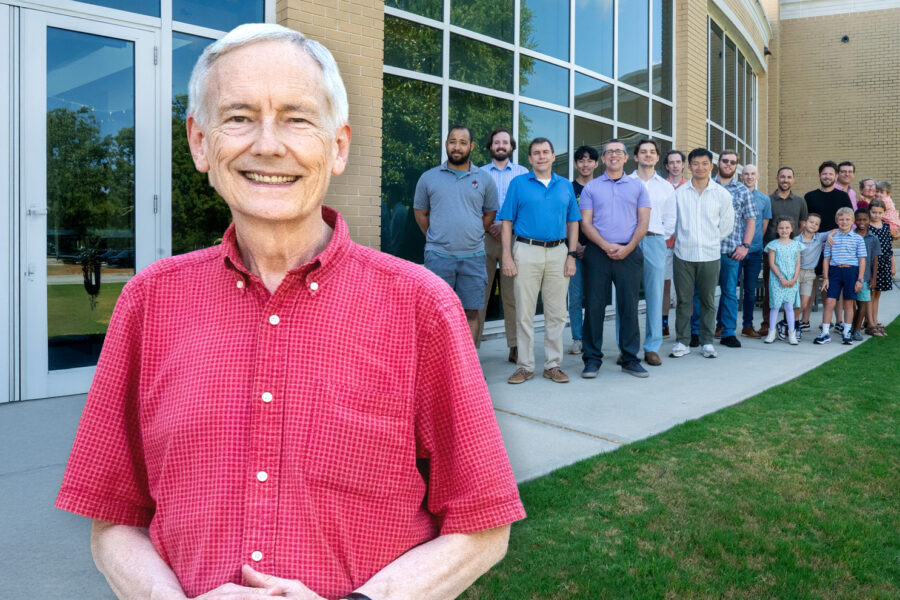 Perimeter Elder Arnold Barlow and some of the men he has discipled at Perimeter