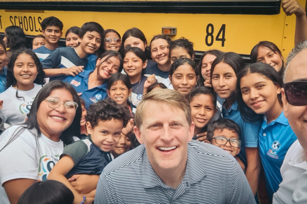 Senior Pastor Jeff Norris and Rany Ghaly at Mana De Vida school