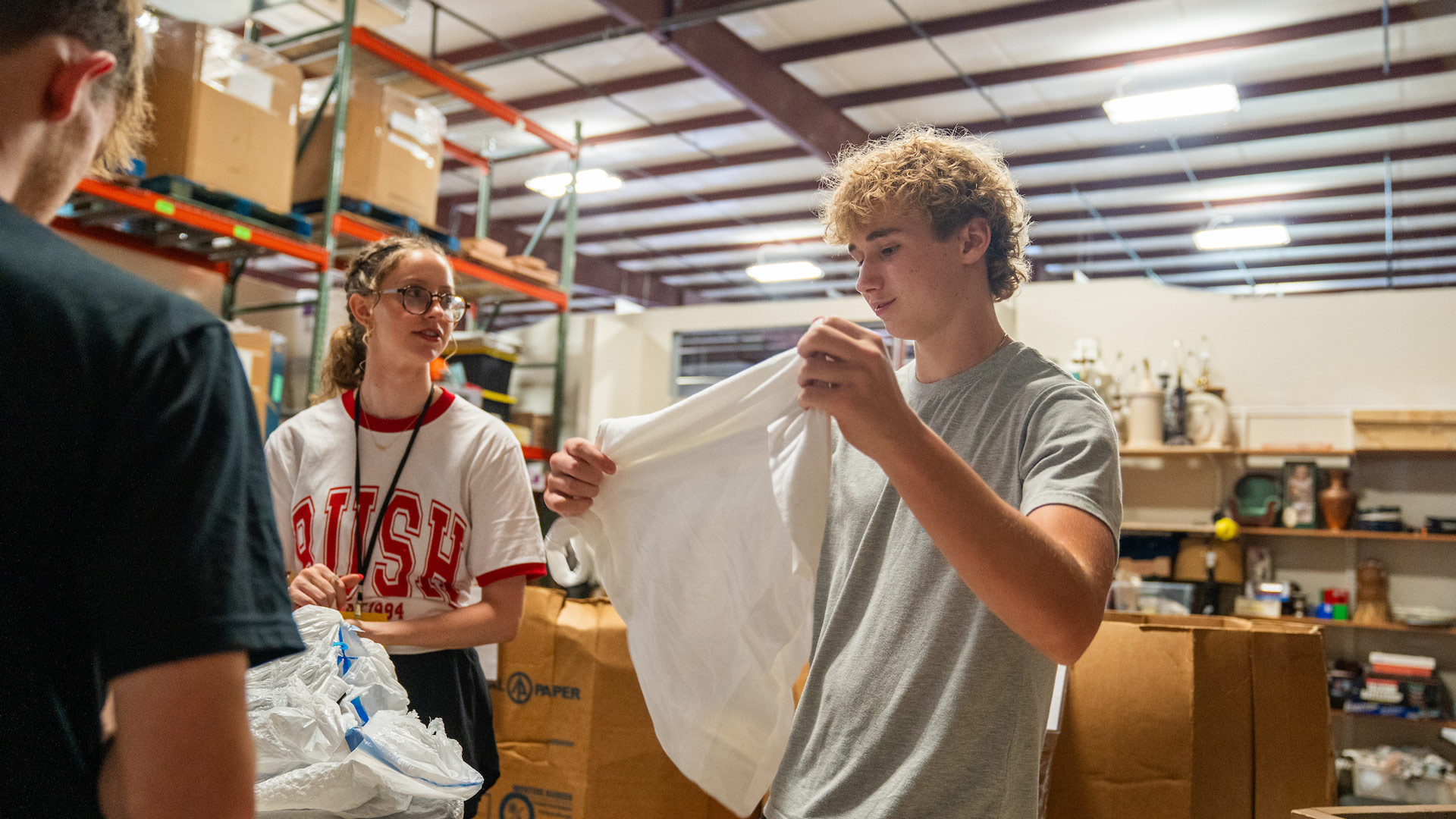 High school students serve a local nonprofit partner