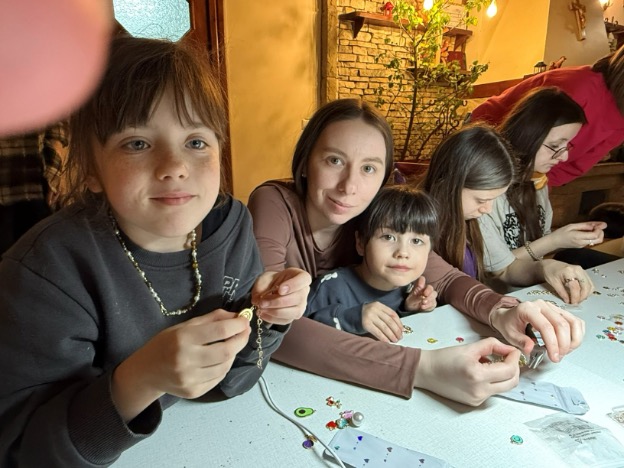 Enjoying arts and crafts