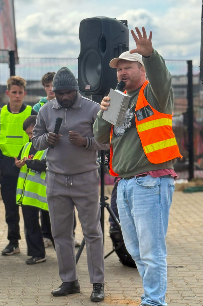 Street Evangelism: The gospel was shared right in the heart of the marketplace. Street Evangelism: The gospel was shared right in the heart of the marketplace.